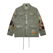 Smoke Rise Pigment Dyed Twill M-65 Jacket - Vintage Army