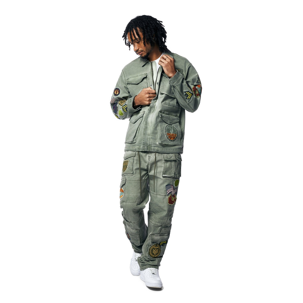 Smoke Rise Pigment Dyed Twill M-65 Jacket - Vintage Army