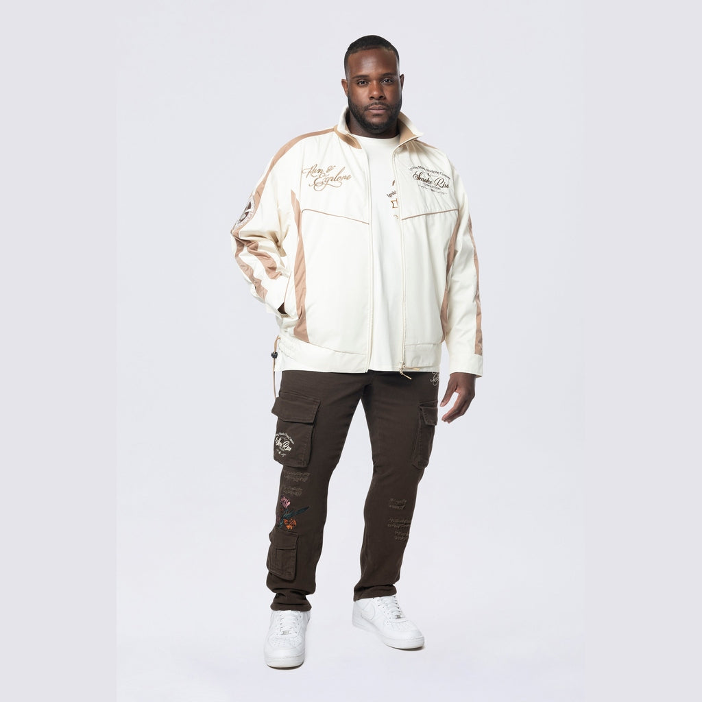 Smoke Rise Big and Tall Big and Tall - Colorblock Windbreaker Jacket - Dune