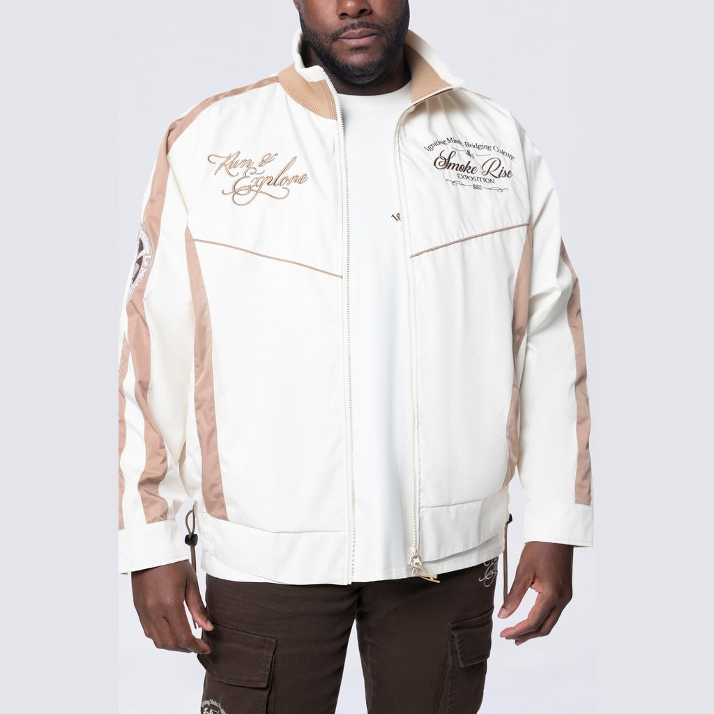 Smoke Rise Big and Tall Big and Tall - Colorblock Windbreaker Jacket - Dune