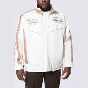 Smoke Rise Big and Tall Big and Tall - Colorblock Windbreaker Jacket - Dune