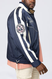 Big and Tall - Colorblock Windbreaker Jacket - Navy