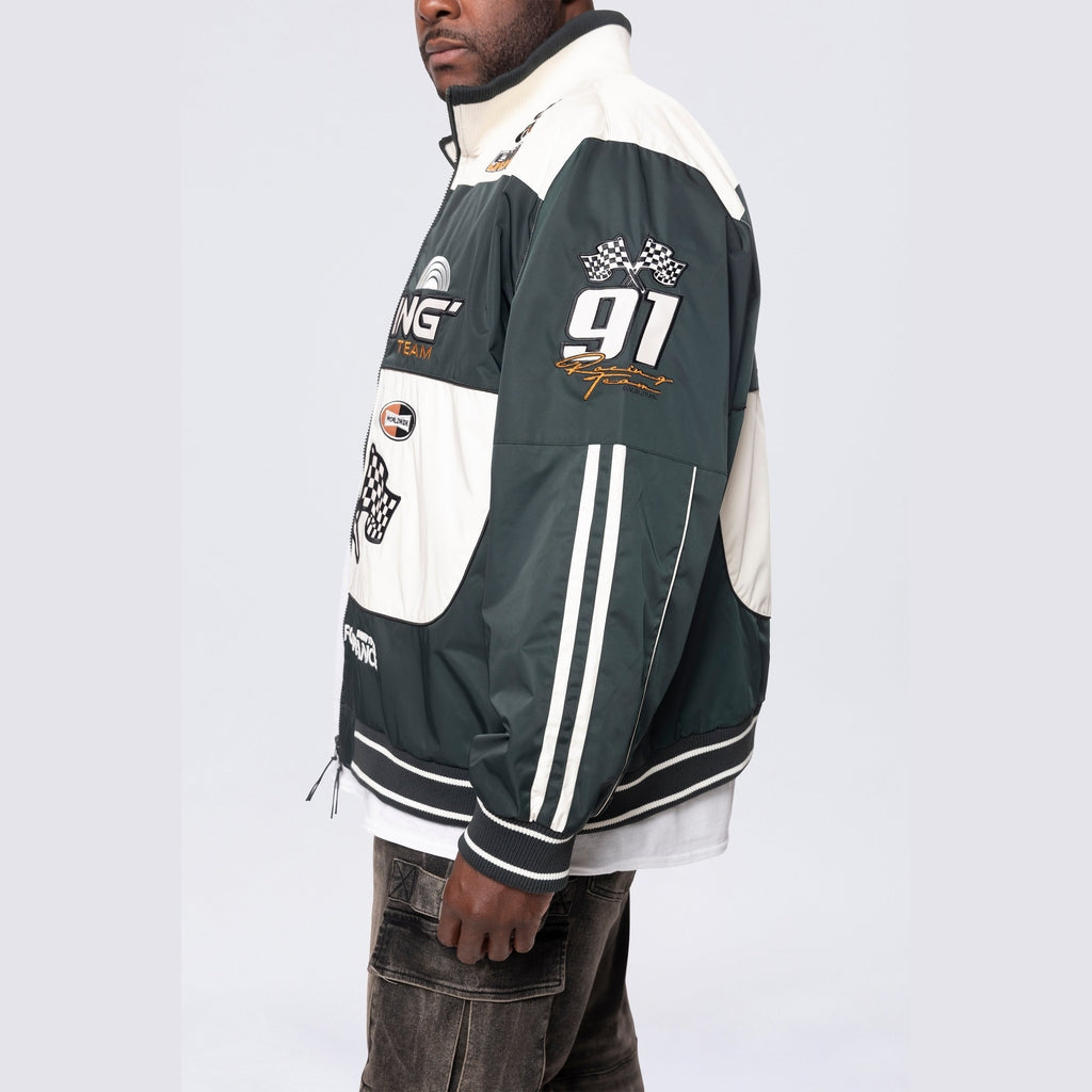 Smoke Rise Big and Tall Big and Tall - Racing Windbreaker Jacket - Scarab