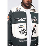 Smoke Rise Big and Tall Big and Tall - Racing Windbreaker Jacket - Scarab
