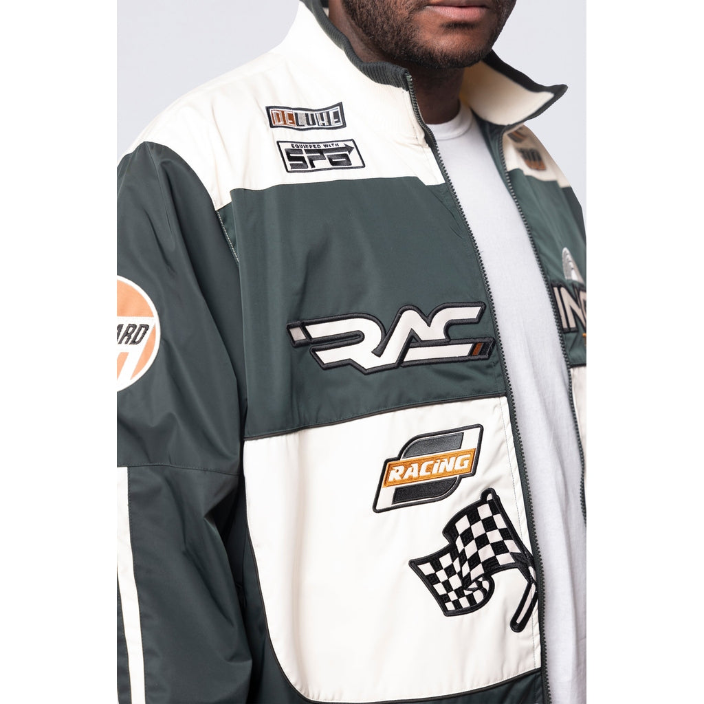 Smoke Rise Big and Tall Big and Tall - Racing Windbreaker Jacket - Scarab