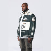 Smoke Rise Big and Tall Big and Tall - Racing Windbreaker Jacket - Scarab