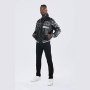 Smoke Rise Vegan Leather Racing Jacket - Black