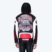 Chaos Vegan Leather Racing Jacket - Red