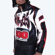 Chaos Vegan Leather Racing Jacket - Red