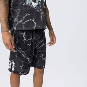 Lounge Dystopia Printed Mesh Shorts