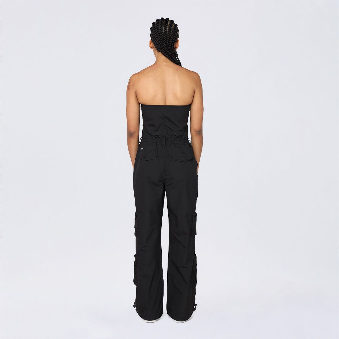 Tube Top Utility Windbreaker Jumpsuit