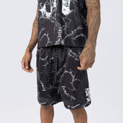 Lounge Dystopia Printed Mesh Shorts