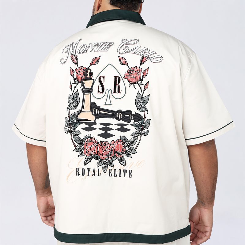 Smoke Rise Big and Tall - Country Club SS Buttoned Down Shirt - Scarab