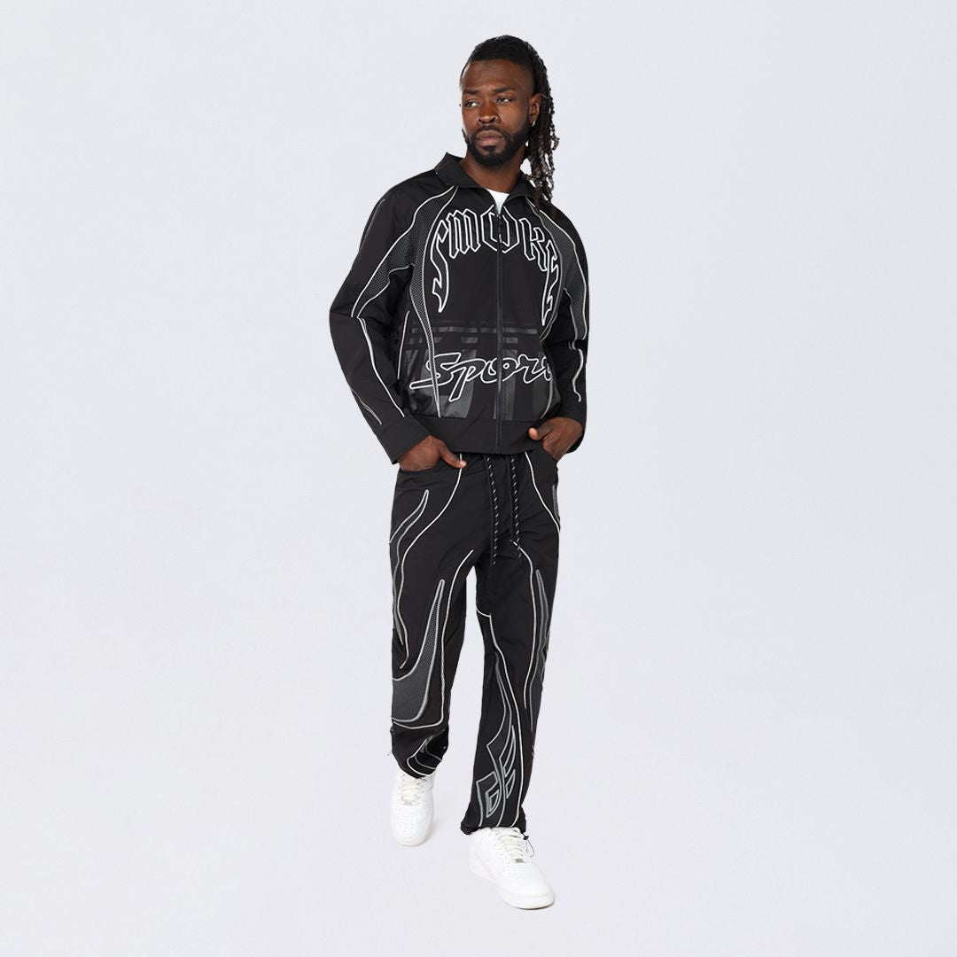 Straight Maximalist Windbreaker Pants