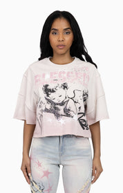Dip Dyed Cutline T-Shirt - Almost Mauve