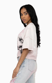 Dip Dyed Cutline T-Shirt - Almost Mauve