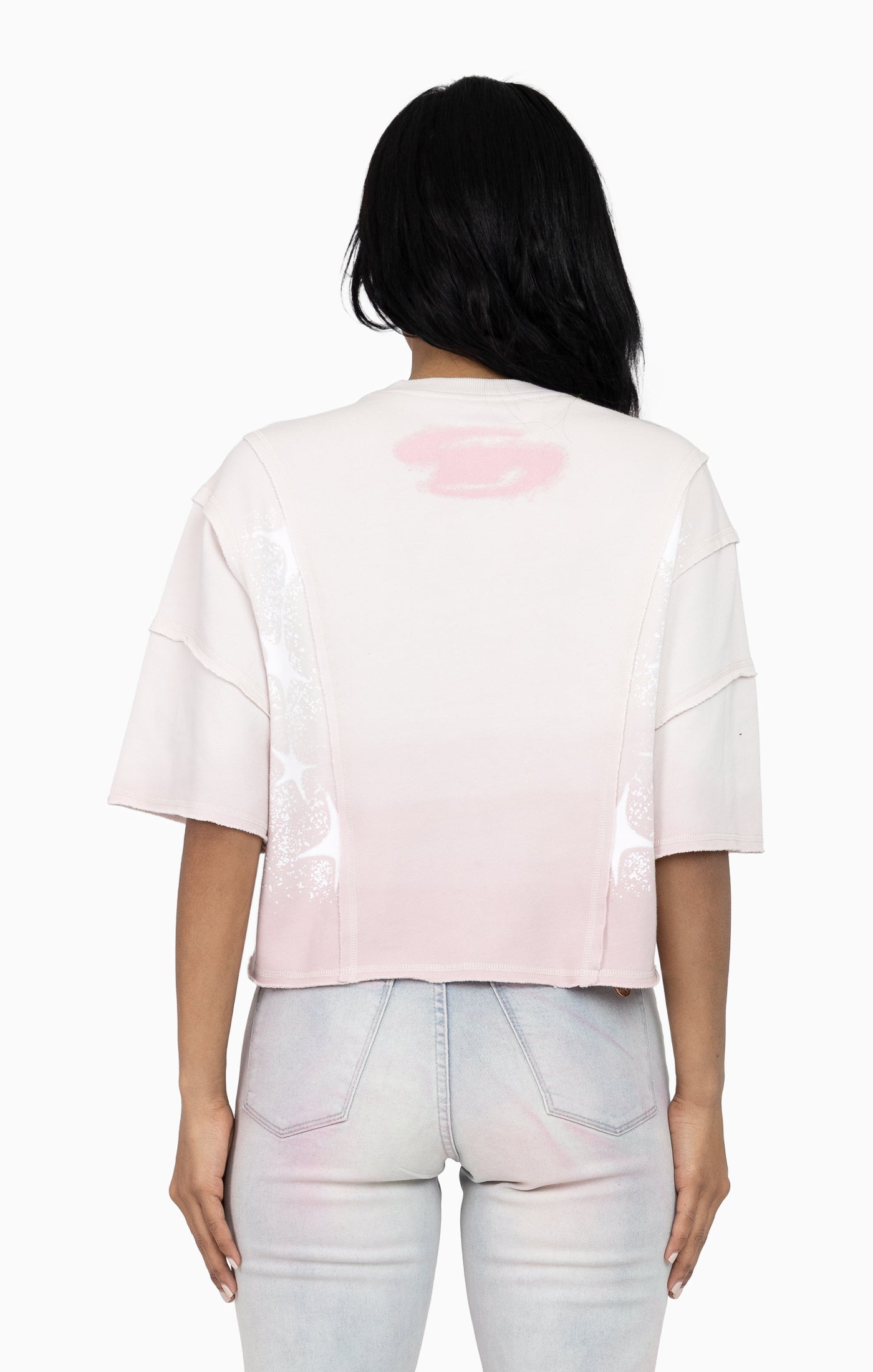 Dip Dyed Cutline T-Shirt - Almost Mauve