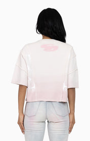 Dip Dyed Cutline T-Shirt - Almost Mauve
