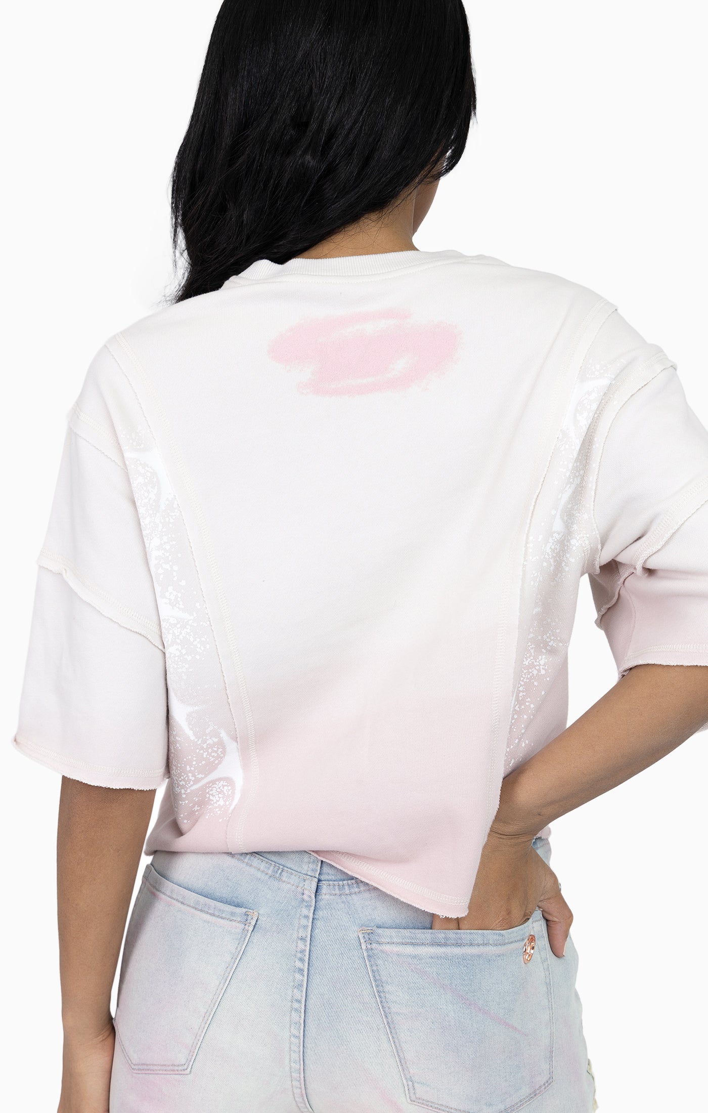 Dip Dyed Cutline T-Shirt - Almost Mauve