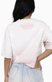 Dip Dyed Cutline T-Shirt - Almost Mauve