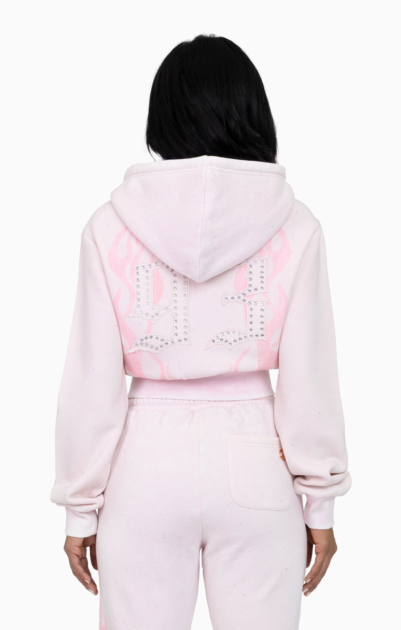 Sparkly Zip-Up Hoodie - Cradle Pink