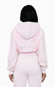 Sparkly Zip-Up Hoodie - Cradle Pink