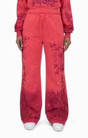 Oversprayed Studded Pants - Geranium Pink