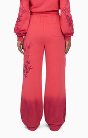 Oversprayed Studded Pants - Geranium Pink
