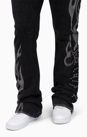 Sparkly Fleece Pants - Black