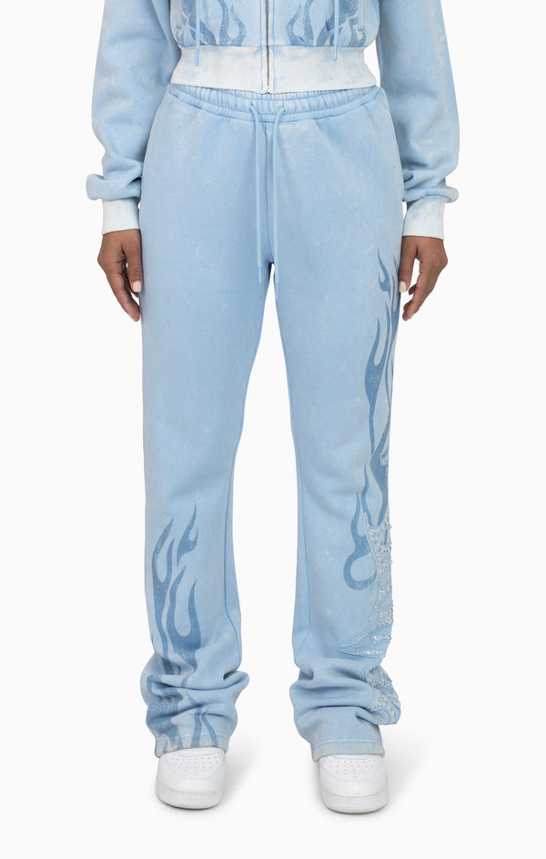 Sparkly Fleece Pants - Blue Bell