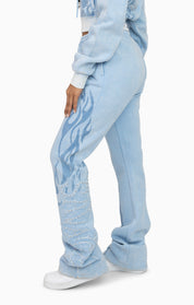 Sparkly Fleece Pants - Blue Bell