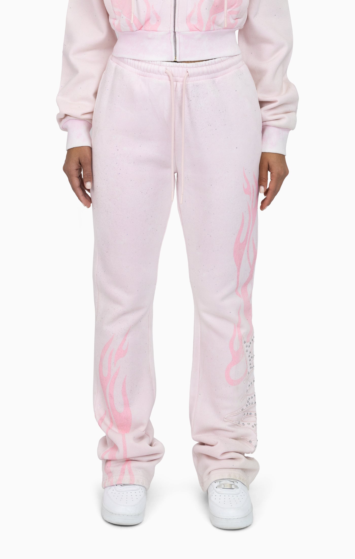 Sparkly Fleece Pants - Cradle Pink