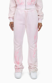 Sparkly Fleece Pants - Cradle Pink