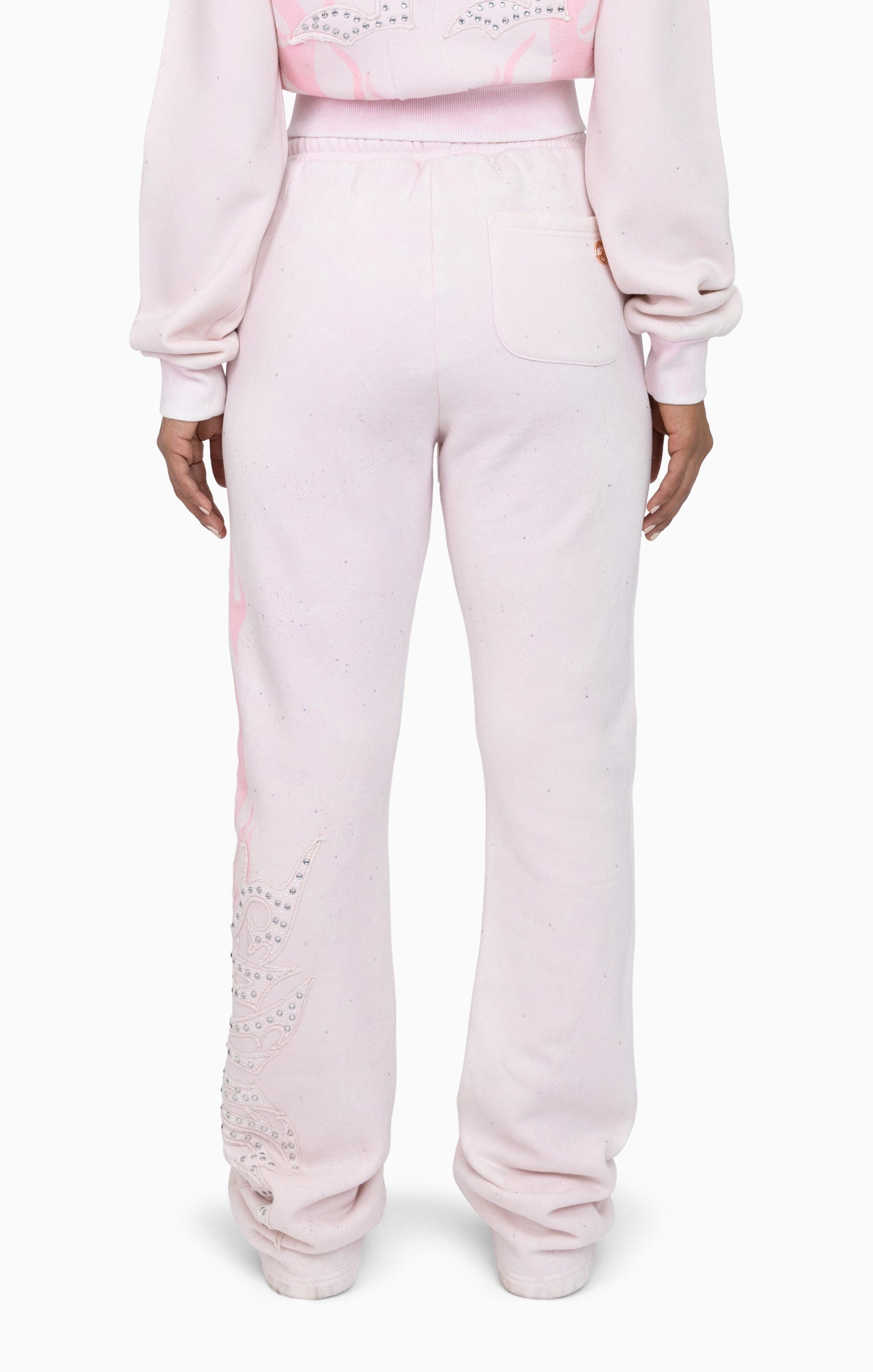 Sparkly Fleece Pants - Cradle Pink