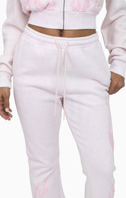 Sparkly Fleece Pants - Cradle Pink
