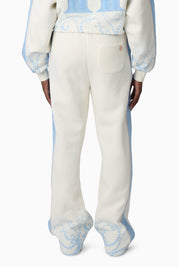 Embroidered Printed Pants - Gardenia