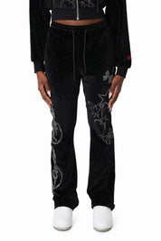 Sparkly Velour Pants - Black