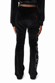 Sparkly Velour Pants - Black
