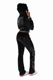 Sparkly Velour Pants - Black