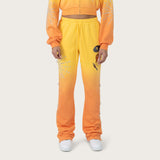 High Rise Bootcut Fleece Pants - Daffodil