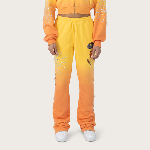 High Rise Bootcut Fleece Pants - Daffodil