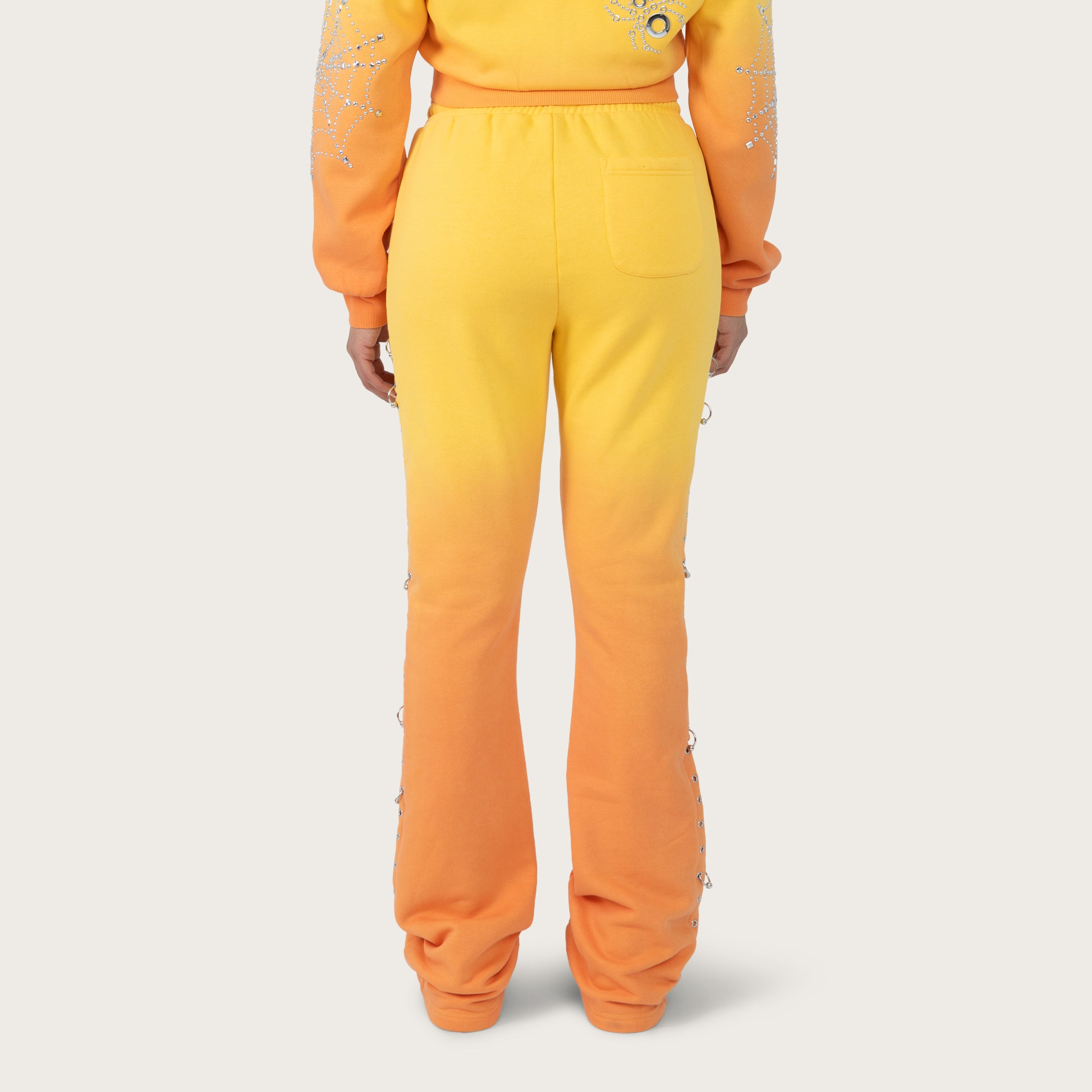 High Rise Bootcut Fleece Pants - Daffodil