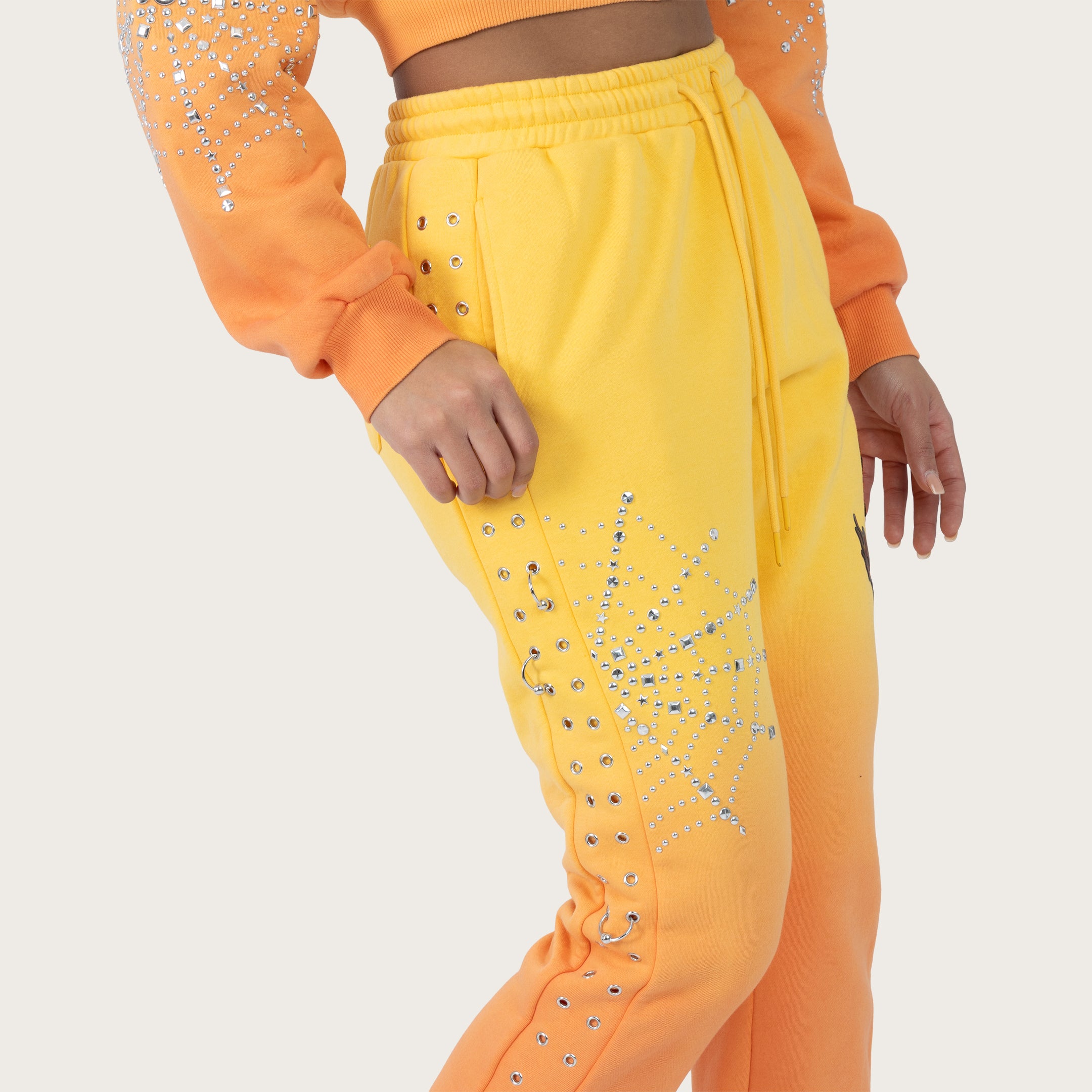 High Rise Bootcut Fleece Pants - Daffodil