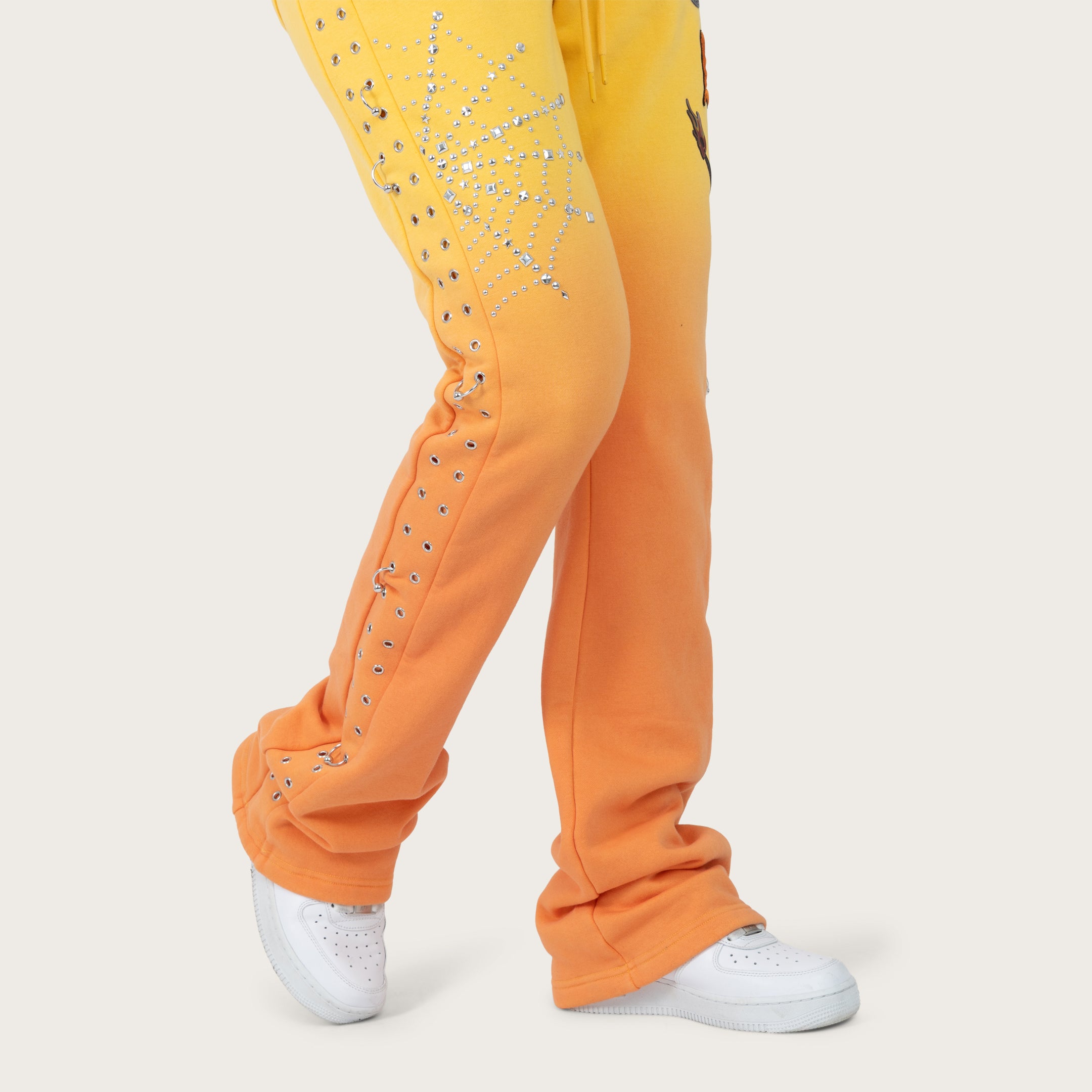 High Rise Bootcut Fleece Pants - Daffodil