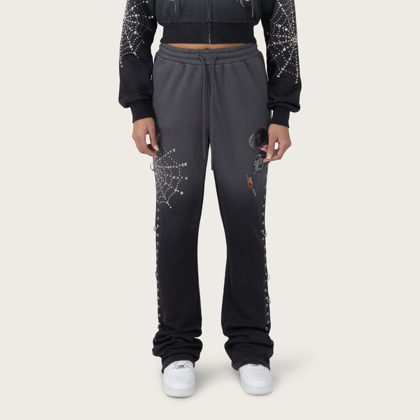 High Rise Bootcut Fleece Pants - Magnet