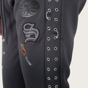 High Rise Bootcut Fleece Pants - Magnet