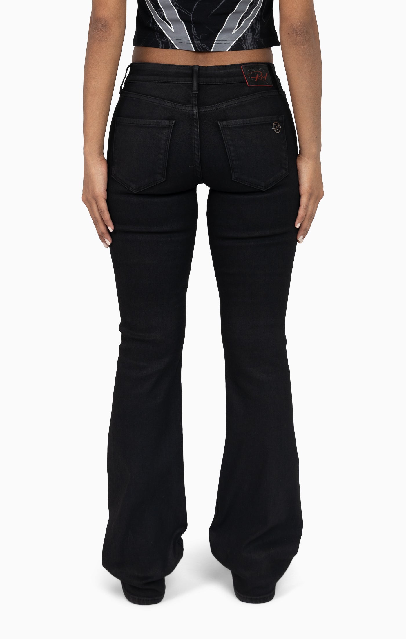 Low Rise Bootcut Denim Pants - Glow Black