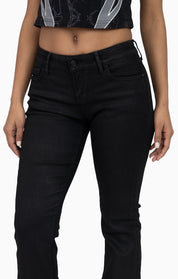 Low Rise Bootcut Denim Pants - Glow Black