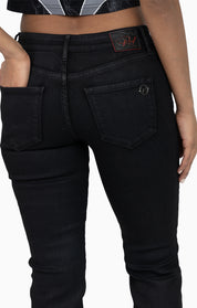 Low Rise Bootcut Denim Pants - Glow Black