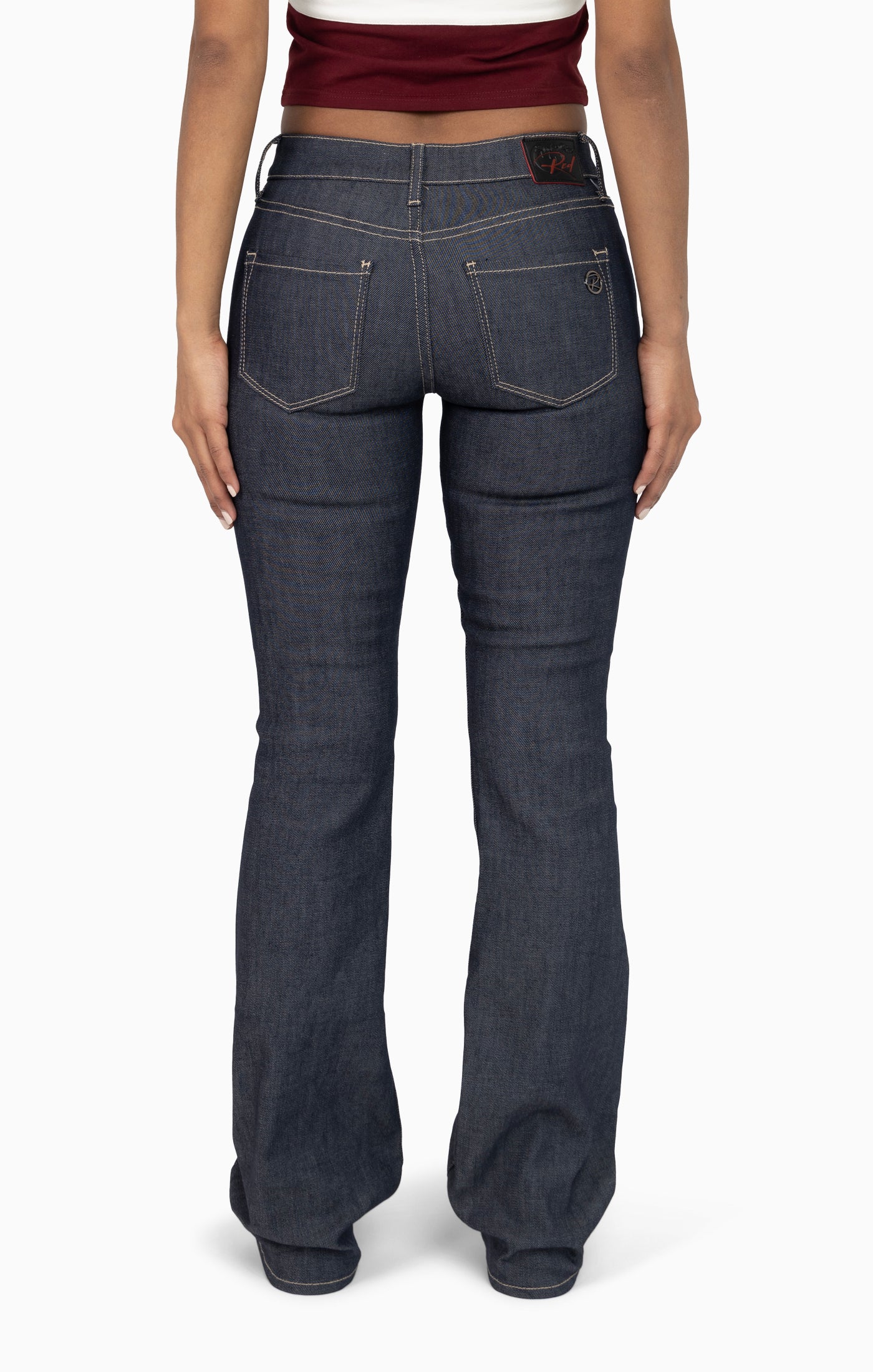 Low Rise Bootcut Denim Pants - Ink Blue